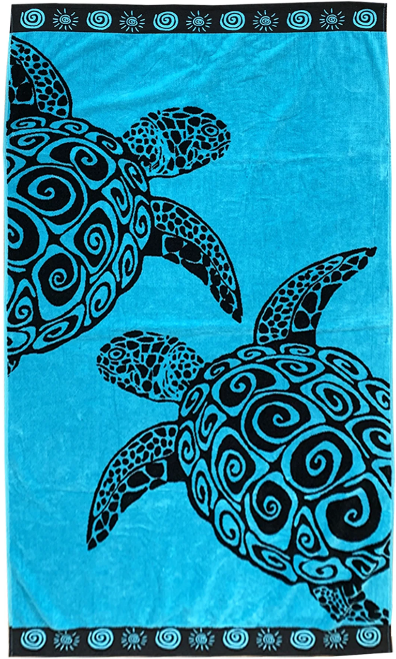 Velvet beach towel Turtle