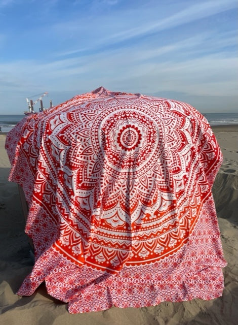 2-persoons stranddoek oranje