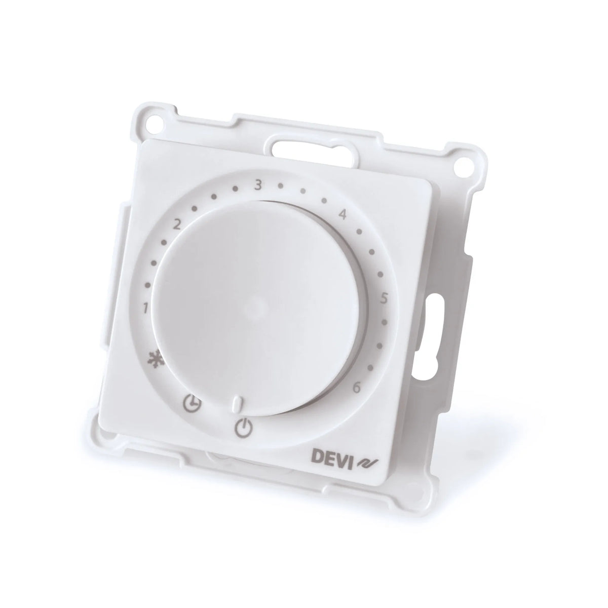 Weißes Thermostat zur Regelung der Heizung im Boden #A0005301