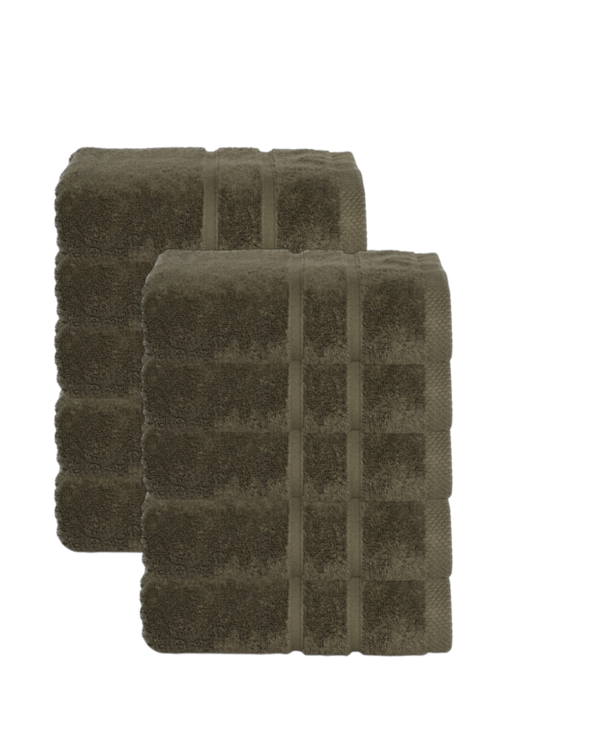 Hotel handdoeken olijfgroen - 10 stuks