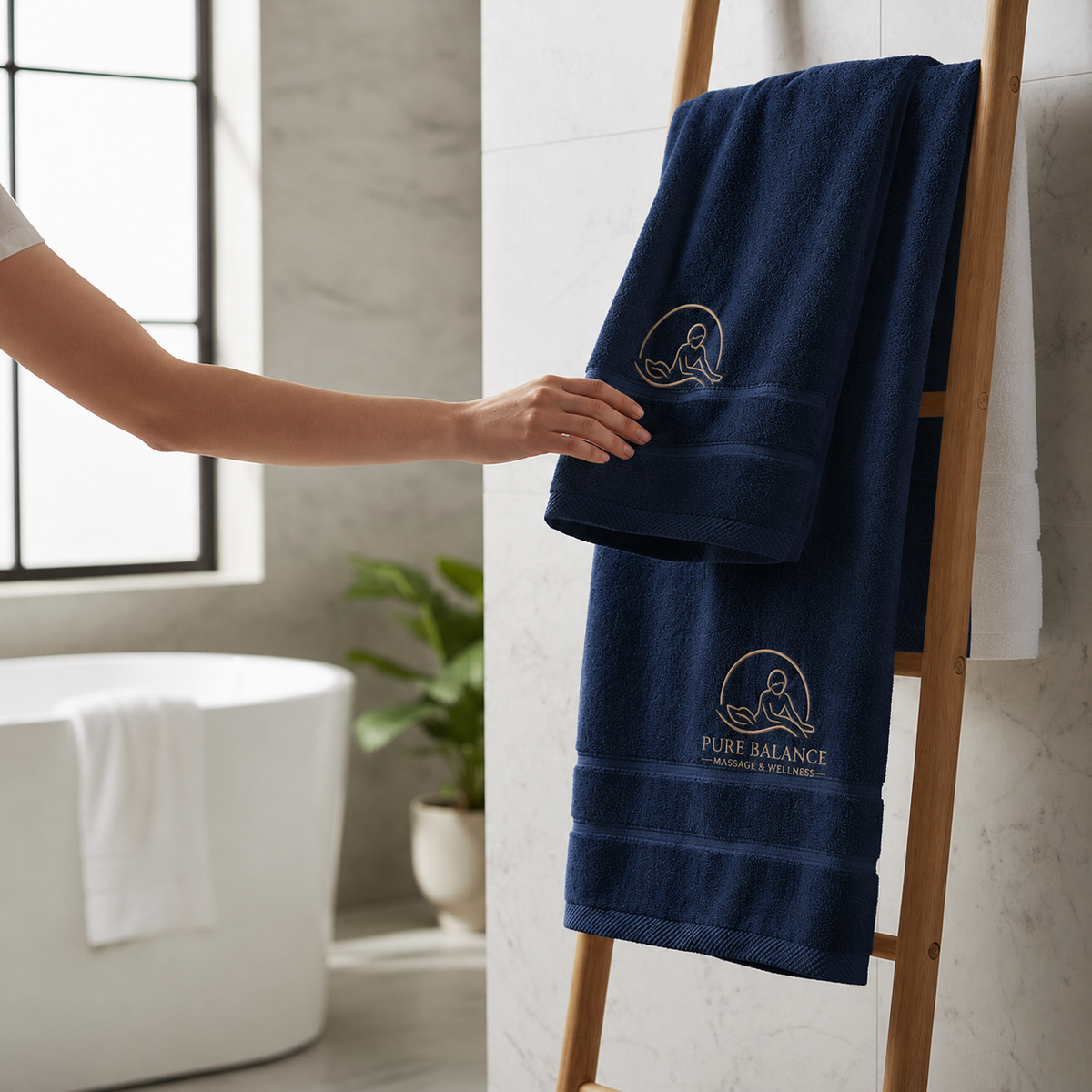 Luxuriöse bestickte Handtücher