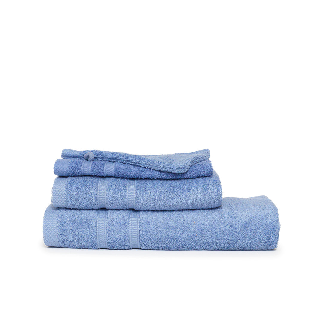 Bamboe handdoekenset blauw