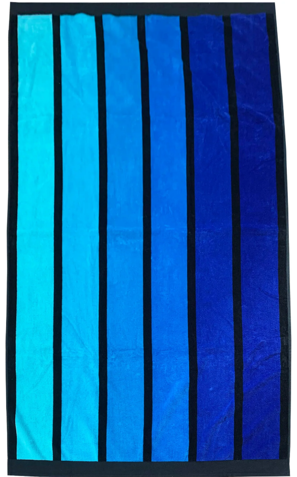 Velours-Strandtuch Happy Blue
