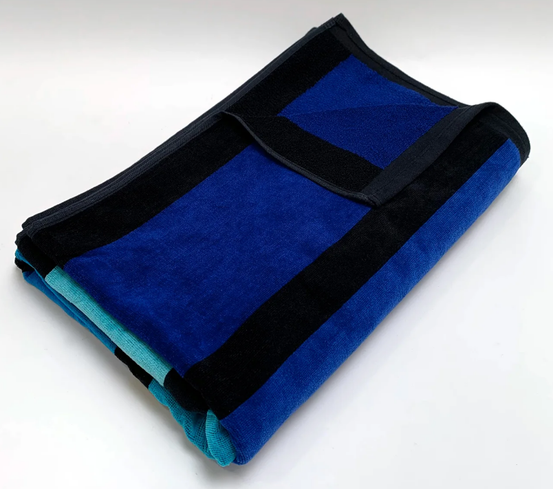 Velours-Strandtuch Happy Blue