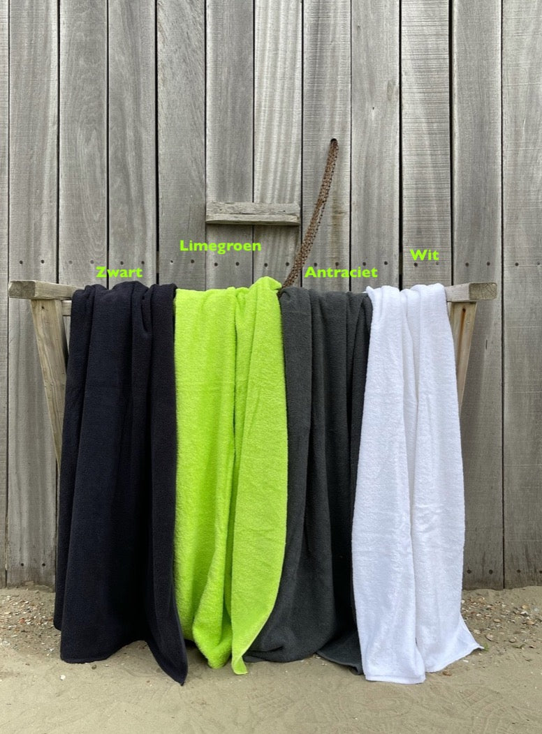 Luxe XXL strandlaken wit 100x200 cm - 500 gr/m2