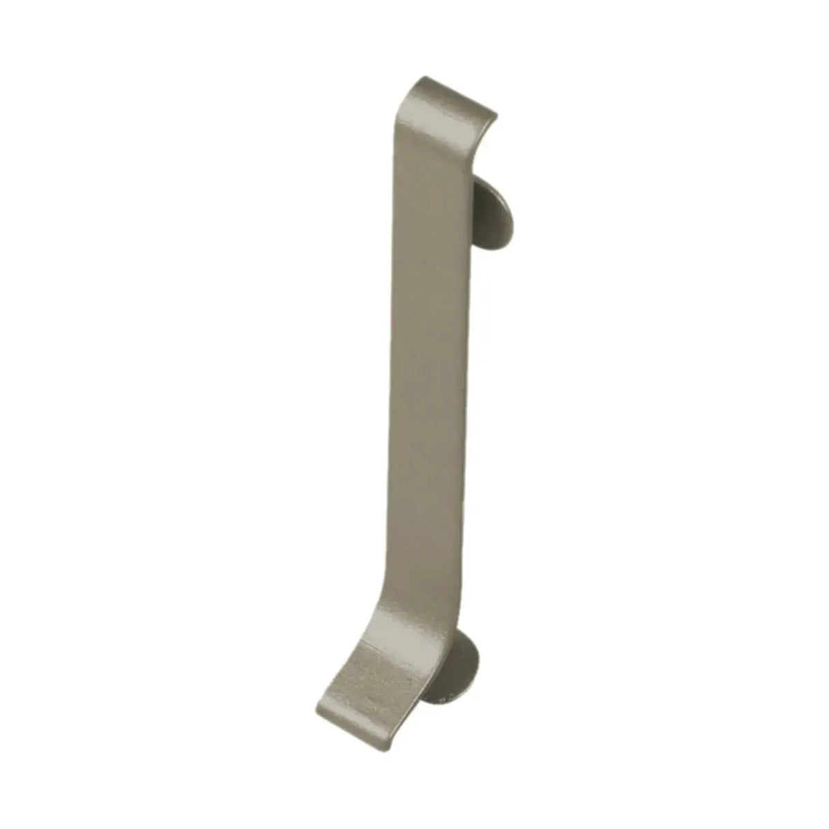 S-förmiger Verbinder Sockelleiste Aluminium titan eloxiert mit Befestigungsclips und matter Optik #A0002067
#A0002072
#A0002077