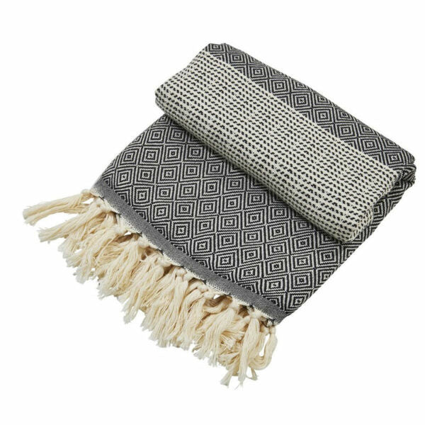Diamond hamamtowel zwart