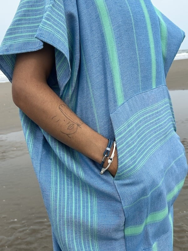 Ottomania petrol omkleed-poncho