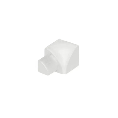 Internal corners for aluminium round edge tile trim white