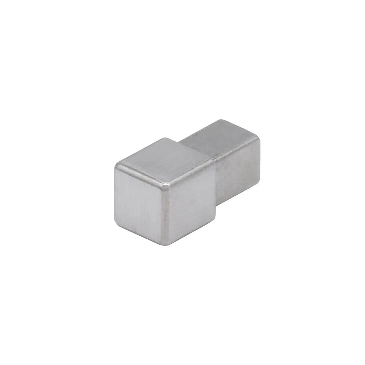 Cube-shaped corner piece square profile made of brushed stainless steel with slight grinding pattern and mounting pin #A0001775
#A0001786
#A0001798
#A0001806
#A0002781
