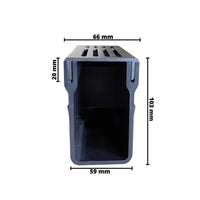 Caniveau de drainage haut et étroit UD Pro 65 avec grille argentée et corps de caniveau noir #FR0003395
#FR0003399