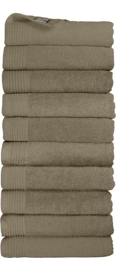 Classic handdoeken olijfgroen - 10 stuks