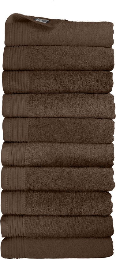 Classic handdoeken taupe - 10 stuks