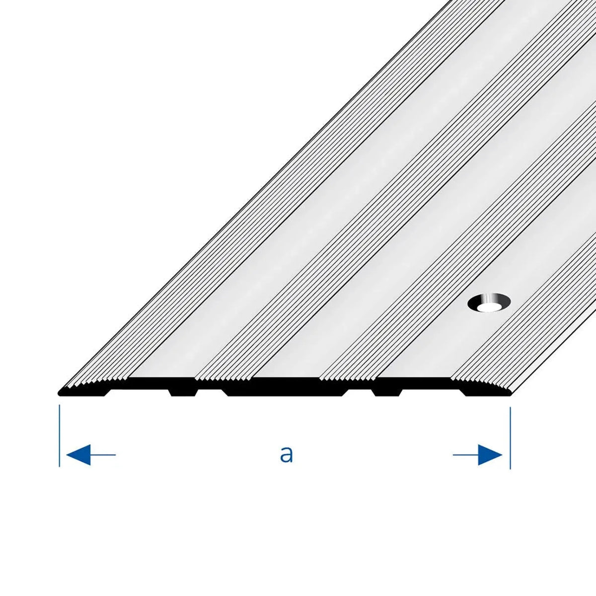 Dessin du profilé de recouvrement of the joints de dilatation avec surface striée en largeur 100mm #FR0002939 #FR0002943