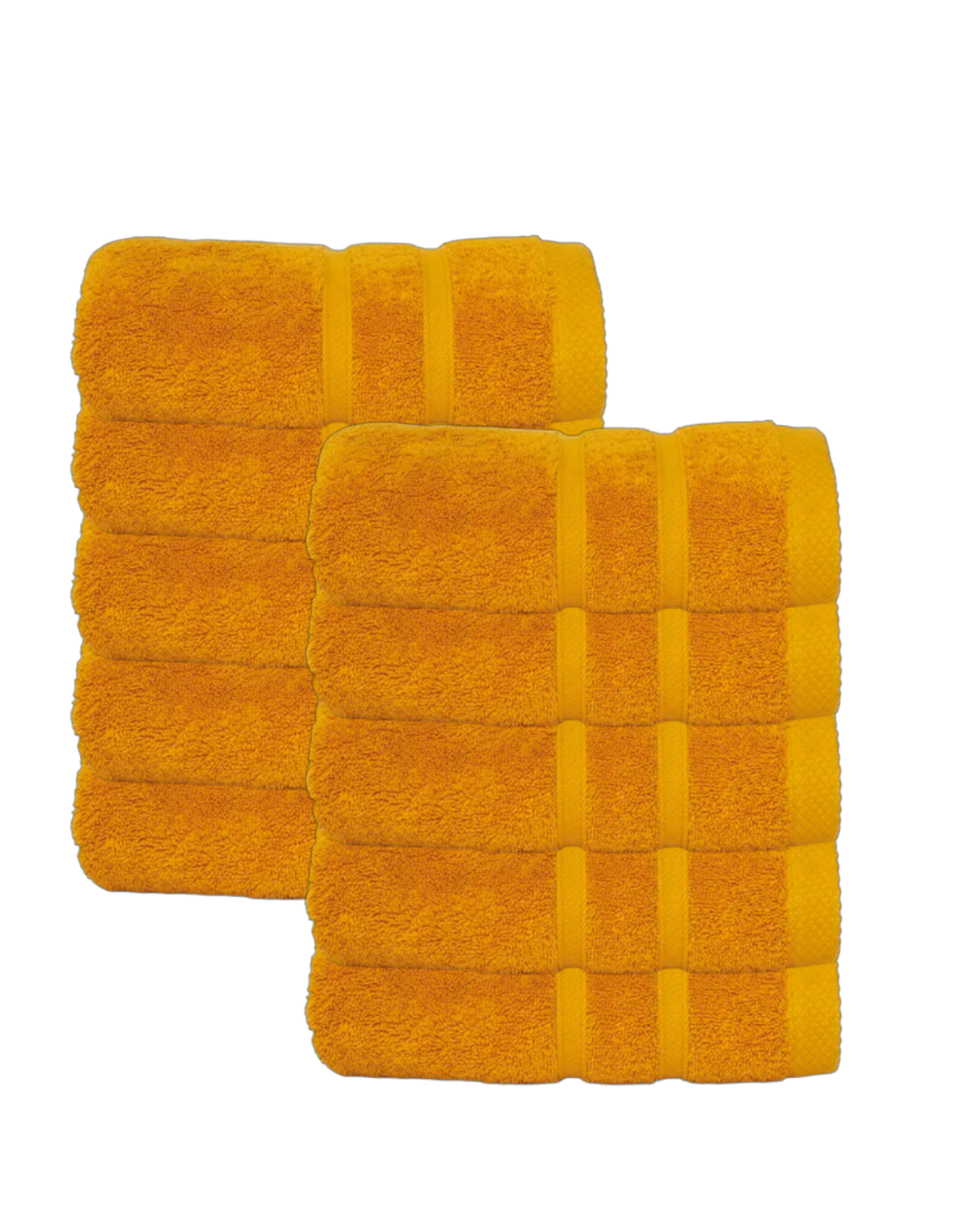 Hotel handdoeken okergeel - 10 stuks