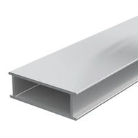 Szyna nośna do systemu wsporników tarasowych z aluminium z prostokątnym otworem z przodu