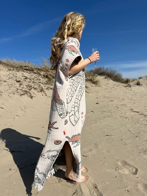 Hydrofiel surfponcho Fish