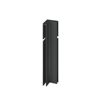 Vue détaillée de l'angle intérieur noir de 80 mm profilé d'angle de balcon en T #FR0003237