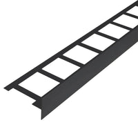 profilé angulaire pour balcon en forme de T noir mat avec aile perforée et cache 40mm #FR0003226