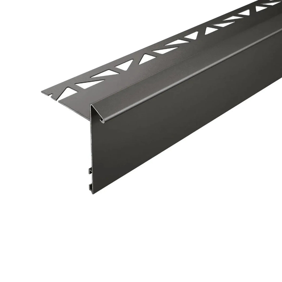 Cornière de balcon noire mate avec larmier et aile perforée ainsi que grand cache à l'avant #FR0003304
#FR0003305
#FR0003307