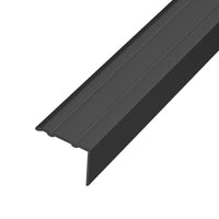 Profilé de marche en aluminium noir mat en forme de L et surface striée #FR0005115
#FR0005116