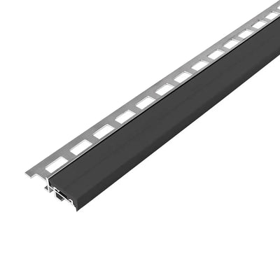 Profilé nez de marche alu avec insert en caoutchouc