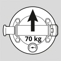 Drawing Battipav suction lifter with horizontal load capacity specification of 70 kg