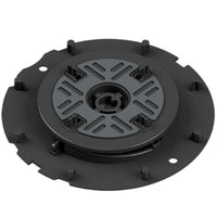 Stelzlager Flexibal Pro M aus schwarzem PVC mit selbstnivellierendem Stelzlagerkopf für 4mm Fugenbreiten.
#A0005229
#A0005230
