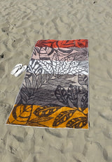 Velours strandhanddoek Leaves
