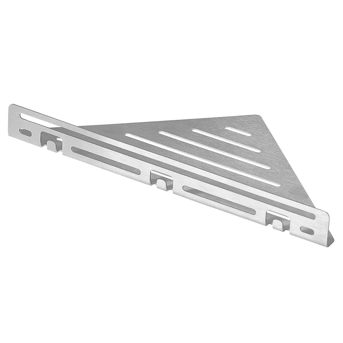 Image détaillée TI-SHELF tablette triangulaire en acier inoxydable avec motif en ligne et tringle #FR0004345