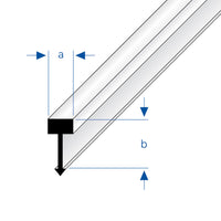 Scheidingsprofiel T-vorm messing terrazzo kleine variant 10mm tekening #A0005449