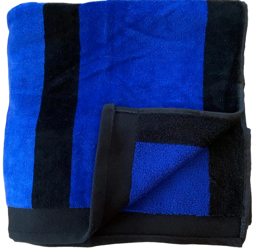 Velours-Strandtuch Happy Blue
