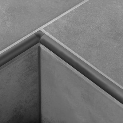 DURAL angles intérieurs pour profilé quart de rond alu gris béton – Vue 2