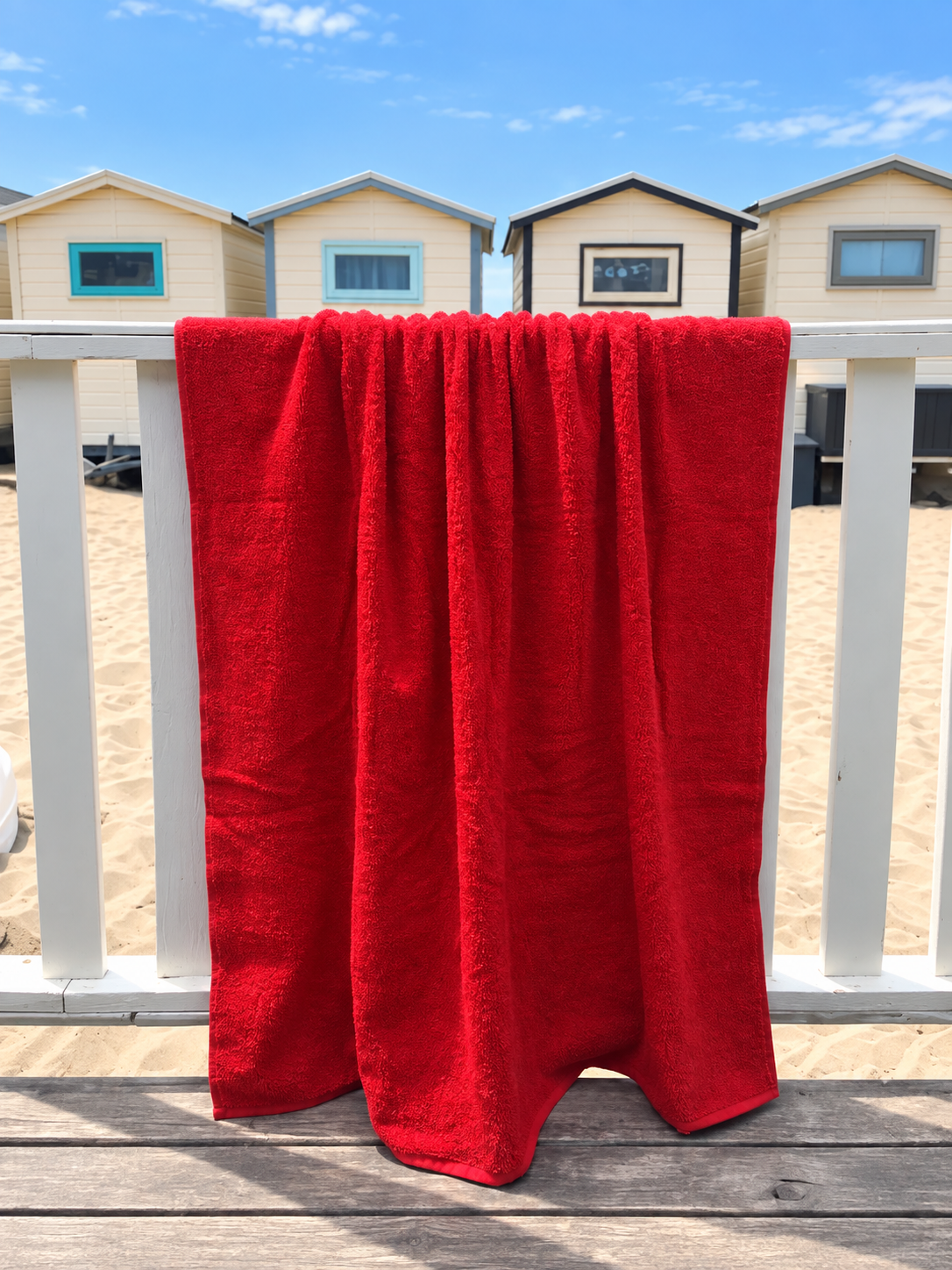 Luxe XXL strandlaken rood 100x200 cm - 500 gr/m2