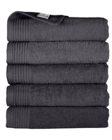 Classic badhanddoeken antraciet - 5 stuks
