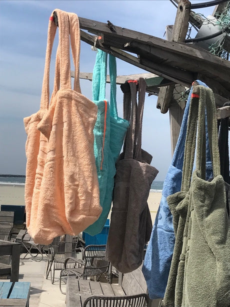 Badstof strandtassen
