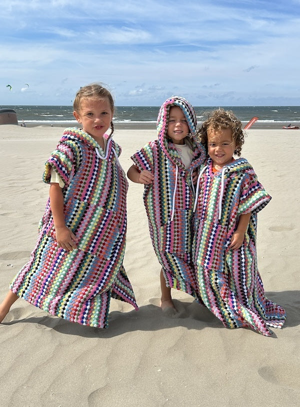 Badstof zwemponcho's voor kinderen