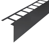 Detailansicht des anthrazit beschichteten Balkonwinkelprofils T-Form mit 120 mm Blendenhöhe #A0003225