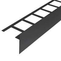 Detailansicht des anthrazit beschichteten Balkonwinkelprofils T-Form mit 80 mm Blendenhöhe #A0003228