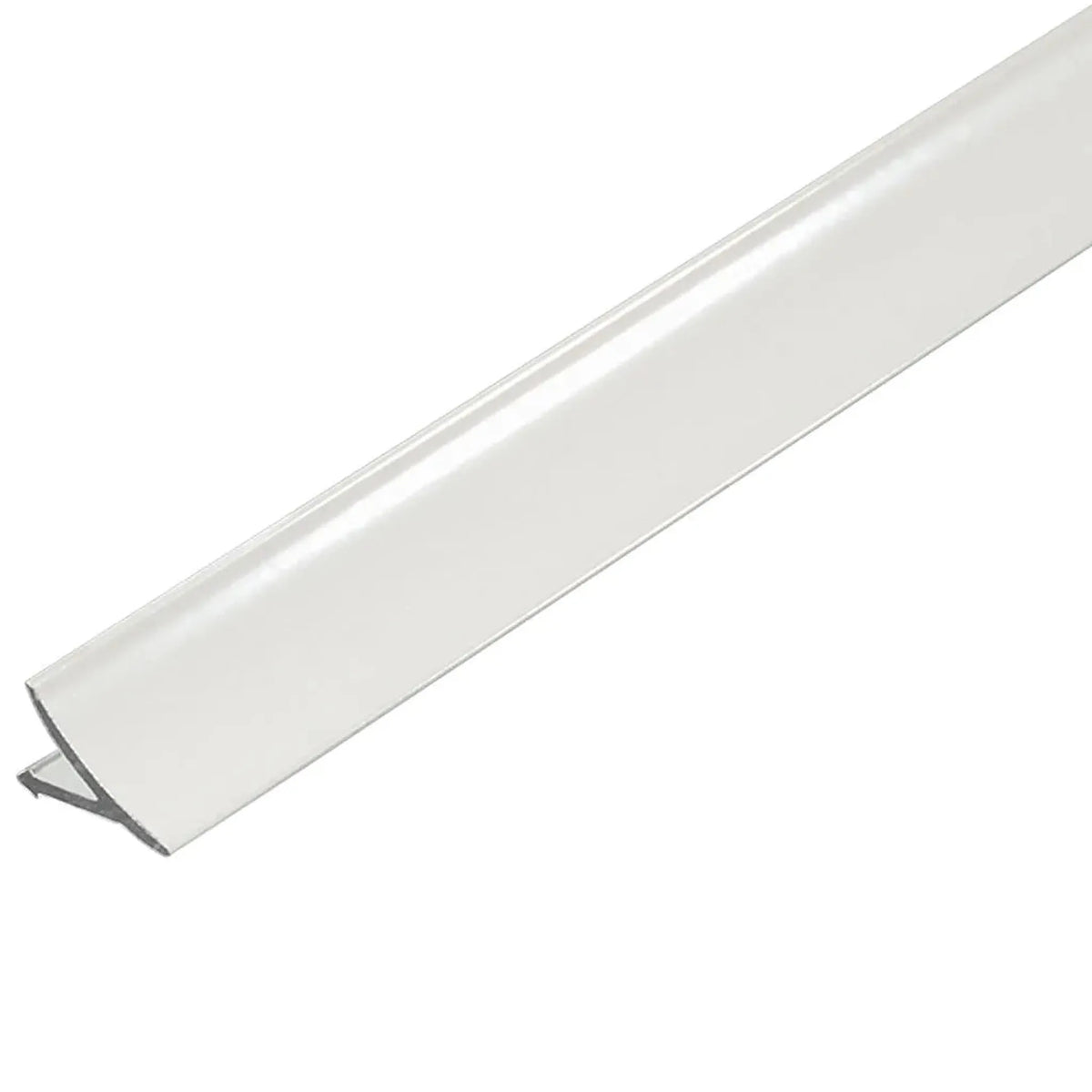 Schmales, abgerundetes Wandanschlussprofil T-COVE Aluminium weiß pulverbeschichtet mit glänzender Optik #A0002209
#A0002215
#A0002223
