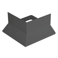 Widok szczegółowy narożnika do profilu balkonowego Y z aluminium anodyzowanego na antracyt #A0003429 #A0003437 #A0003430