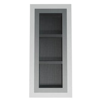 Vooraanzicht van de betegelbare inbouwnis PRO 250 x 800 x 87 mm met afdichtingsvlies en twee tussenschappen #A0005003