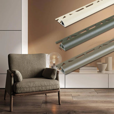 DURAL Viertelkreisprofil Aluminium sand – Ansicht 2
