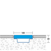 Technische Zeichnung der verbauten DW Drainagerinne 100 mm #A0005121
#A0005125