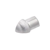 Close-up of a quarter round profile outside corner made of brushed stainless steel with slight grinding pattern #A0002646
#A0002647
#A0002648
#A0003542
#A0003543