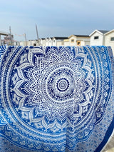 Familiestrandlaken Mandala blauw