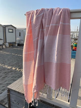 Familiestrandlaken peach