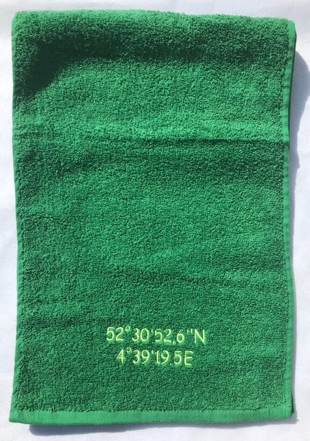 Groene sporthanddoek