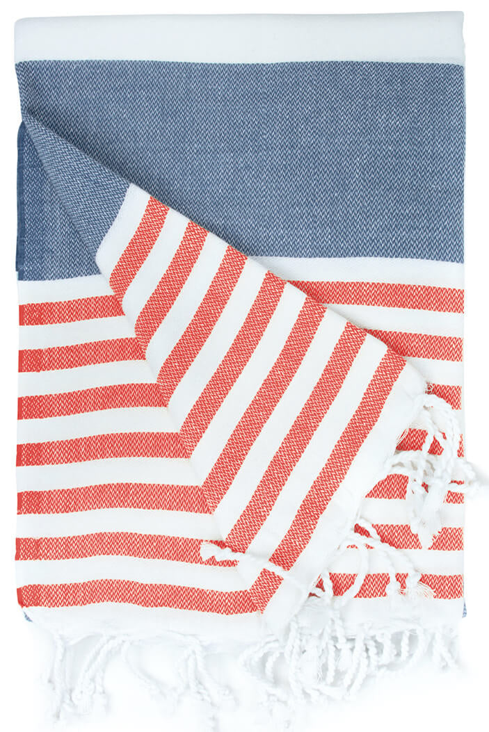 Hamamdoek blau-rood