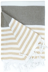 Hamamdoek bruin-creme